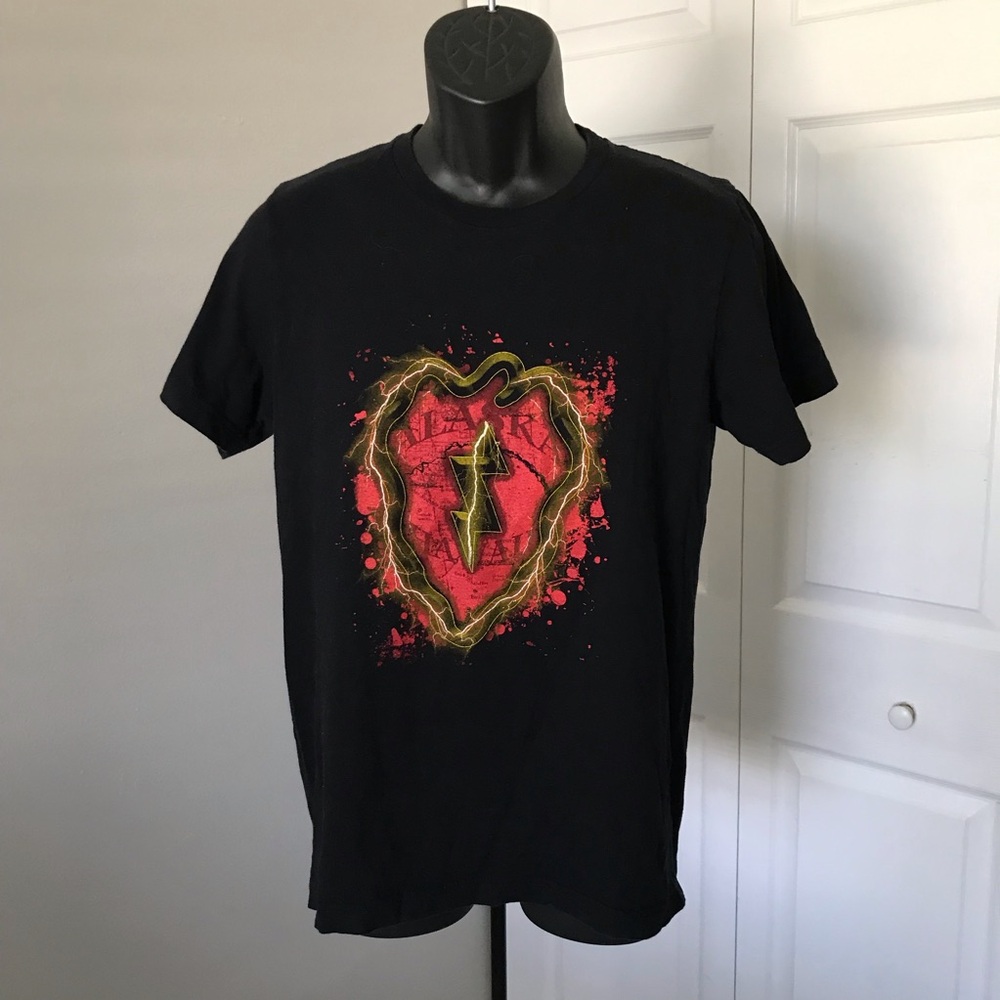 ❤️3X20 NINE LINE Veterans Us Army - Heart Lightning Black Graphic T Shir…